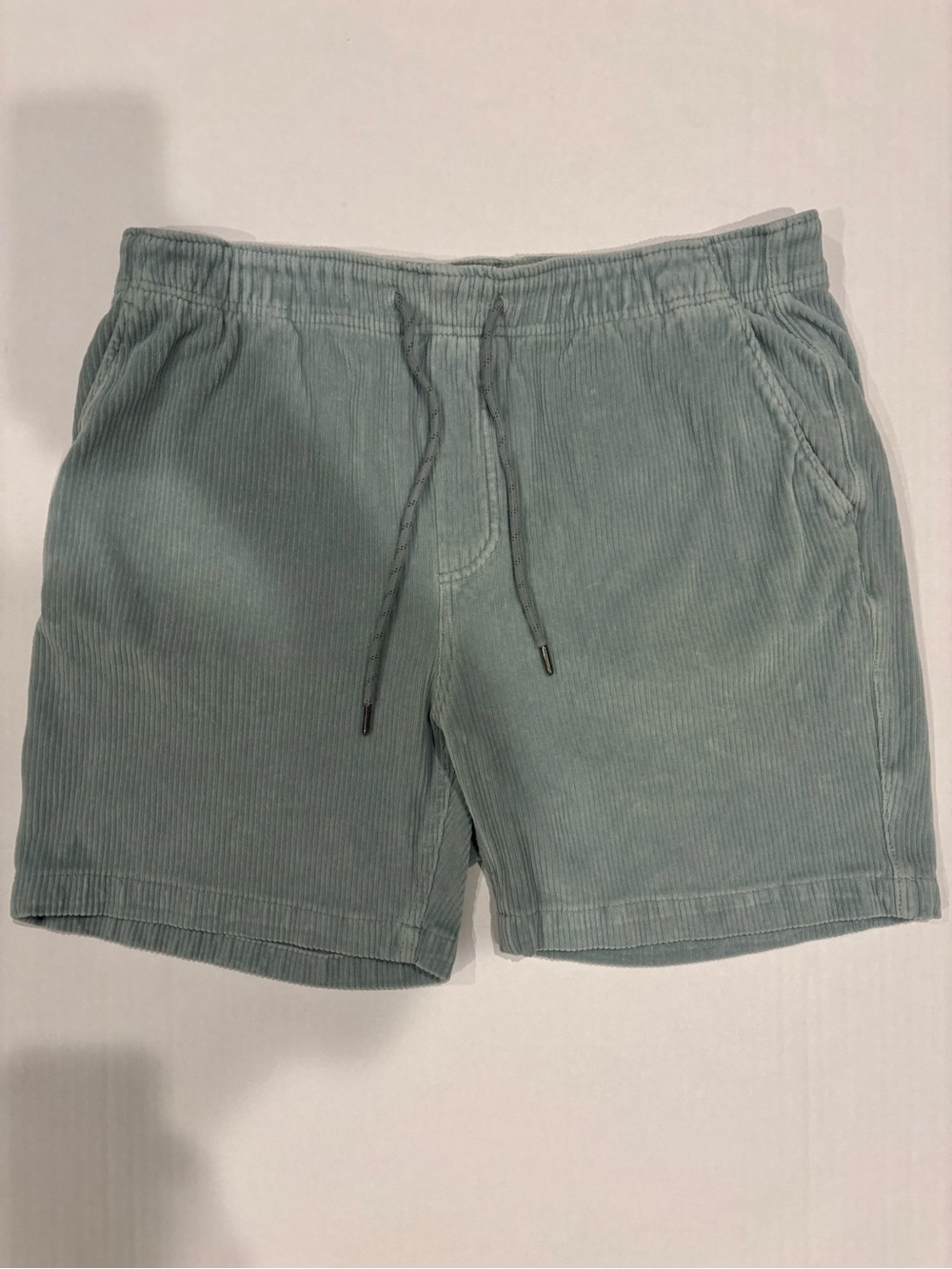 Faherty Blue Corduroy Shorts Mens L  Drawstring Stretch Preppy Beach Soft